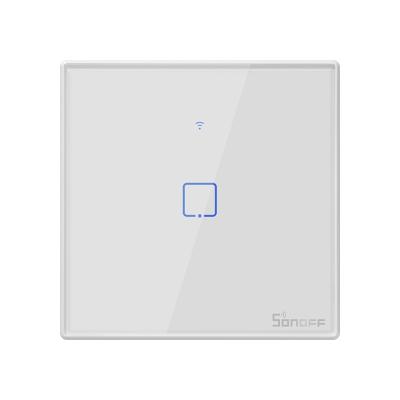 China Wifi Sonoff TX T2 EU 1Gang Wifi Switch 433/RF Wall Light Touch Switch Via Ewelink Works With Alexa Google Home For Smart House for sale