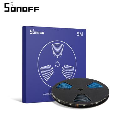 China Wifi APP SONOFF L1 5050RGB-5M LED Strip Light Controller Adapter Amplifier Dimmable Remote Waterproof Led Strip Work With Sonoff L1 Controller for sale