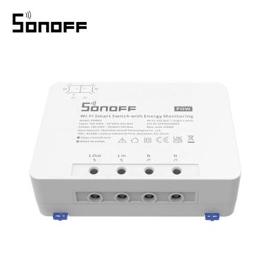 China Wifi SONOFF POW R3 25A Power Metering WiFi Smart Switch Overload Protection Power Saving Way On eWeLink Voice Control Via Alexa for sale