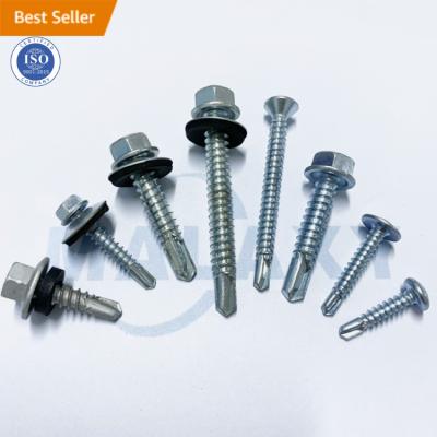 China Pan MALAXY Galvanize Hex Head Joint Roofing Self-Drilling Self Drilling Tek Screw for sale