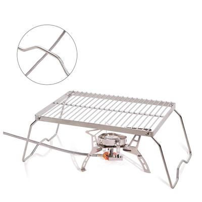 China Easily Assembled Large Portable 304 Grade Stainless Steel BBQ Grill Over Fire Charcoal Camp Grill For Outdoor Picnic for sale