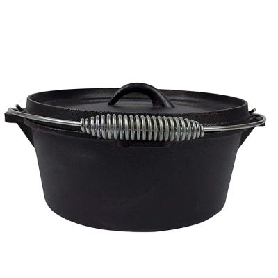 China Easily Cleaned Deep Seasoned Cast Iron Oven For Camping Picnic 4 Quart Dutch for sale