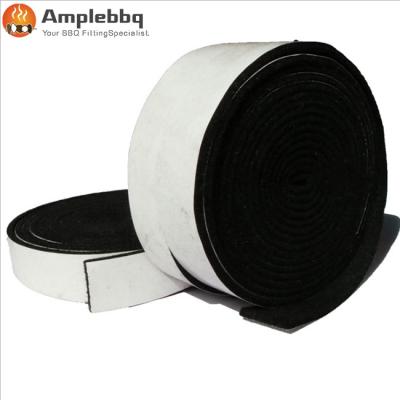 China Heat Resistance Customizable Fire Proof BBQ Felt Self-Stick Gasket Tape For Kamado Grills for sale