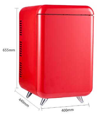 China Because-45F 32L Retro COMPRESSOR Color Mini Bar New Hotel Mini Bar Fridge Beverage Fridge for sale