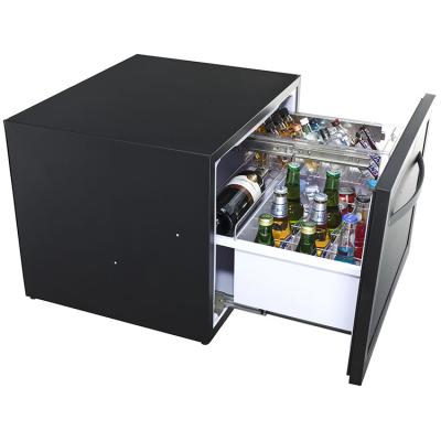 China Black Because-50 COMPRESSOR Compressor Drawer Mini Bar Refrigerator Durable Mini Hotel Refrigerator Luxury Mini Hotel Refrigerator for sale