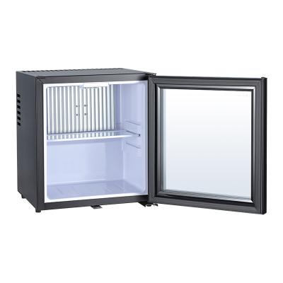 China XC-25BG Absorption Tempered Glass Door Refrigerator 25 Liters Hotel Mini Bar Mini Fridge Absorption Cooling Frigobar for sale