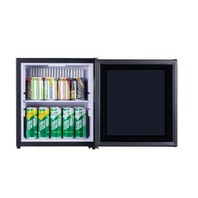 China 25L Single Mirror Door Refrigerator Mini Bar Refrigerator Hotel XC-25BG Absorption Cooling Glass Hotel Mini Fridge for sale