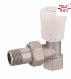 China yomtey brass hand temprerature control  valve(angle type) for sale