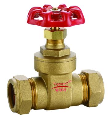 China YomteY PN16 Brass Compression Gate Valve for sale