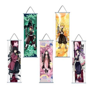 China Hot Sale Demon Slayer 3d Anime Picture Hanging Display Kit Fabric Wall Pictures 70*30cm for sale