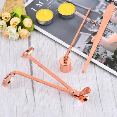 China Candle Maker Accessory Tool Diy Candle Accessories Set Brass Wick Trimmer Kit With Box Antique Care For Candle Making for sale