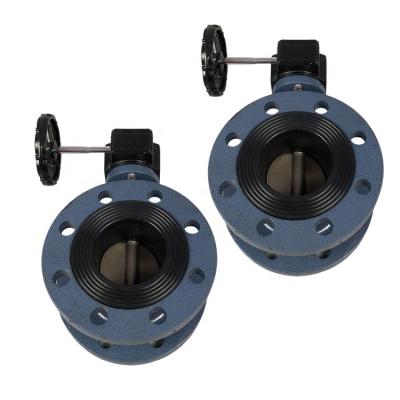 China Industrial Worm Actuator Flange Cast Iron Sanitary Butterfly Valves Body for sale