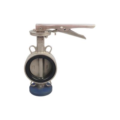 China Industrial Fluted Butterfly Valve Handle Stainless Steel Sanitary Butterfly Valve for sale