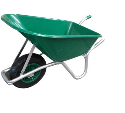 China Plastic plastic hardware and pneumatic wheel garden cart construction tray wheelbarrow wb6414s for sale