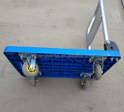 China Easy Folding Heavy Duty Stronger Steel Platform Hand Truck With High Quality Wheels for sale