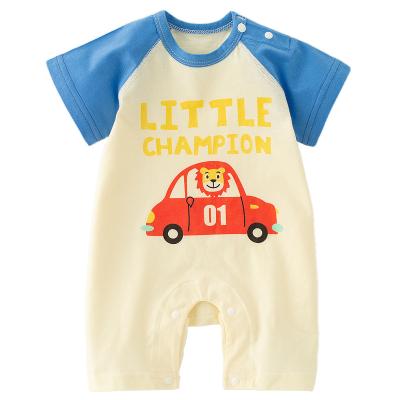 China 100% Cute Time Giving Cotton OEM Baby Romper Newborn Clothes Summer Cotton Spandex Style Random Random Shorts Unisex Knitted 100% Cotton for sale