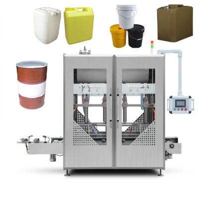 中国 Automatic Drum Fill Machine For 60L To 200L Water Oil Beverage Paste Liquor Drum Filler For 200L 販売のため