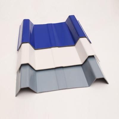 China 930mm UPVC Trapezoidal Material Roofing Tiles For Industrial Plants With Corrosive Environment for sale