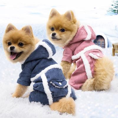 China New Viable Double-Layer Dog Clothes Double-Layer Dog Clothes Thick Warm Cotton Velvet Cat Clothes Pet Clothes for sale