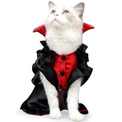 China New Viable Hot Sale Halloween Pet Vampire Witch Halloween Costume Funny Spoof Clothes Pet Cat Dress for sale