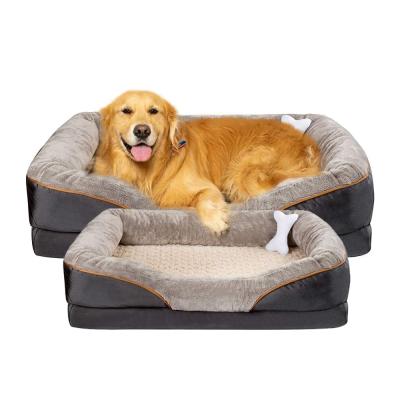 China Breathable All Seasons Universal Dog Kennel Sofa Mattress Square Memory Sponge Dog Bed for sale