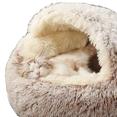 China Custom Made Luxury Soft Plush Pet Bed Cushion Sofa Shell Shape Warm Pet Cat Bed Upper Removeable Dog Bed Viable Wholesale for sale