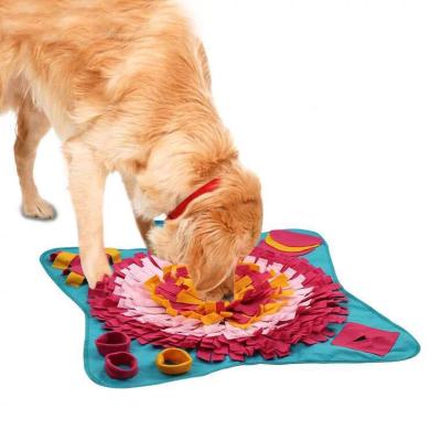 China Viable IQ Food Dog Puzzle Toy Snuffle Mat Play Sniffing Interactive Mat For Dog Blanket for sale