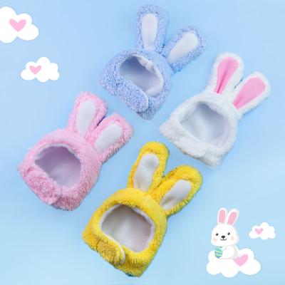 China Japanese Design Easy To Use Comfortable Cute Soft Rabbit Stocked Animal Dog Cat Pet Hat for sale