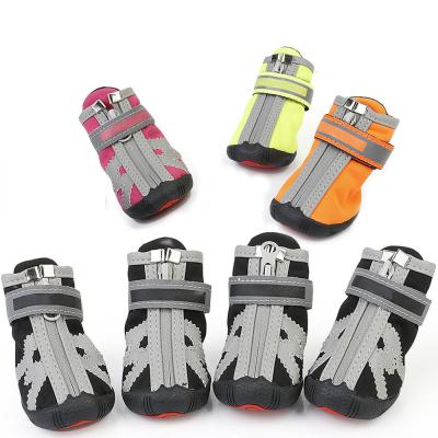 China Amazon Hot Selling Comfortable Pet Rain Boots Dog Shoes Comfortable Anti-Slip Waterproof Rubber Stocked Pet Shoes Long For Dogs for sale