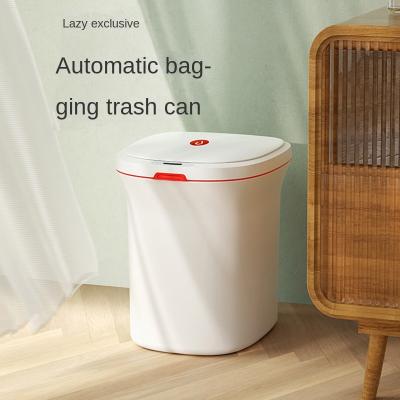 China Wholesale Ashbin Living Room Large Capacity Kitchen Bathroom Lid-Smart Home Inductive Auto-opening Trash Can Dust Basket for sale