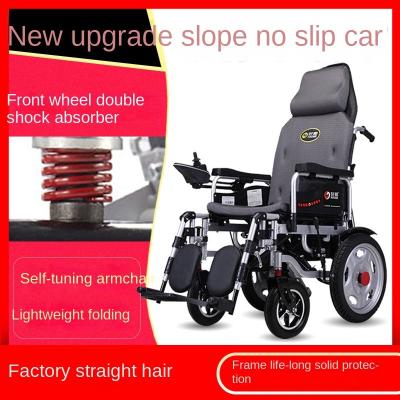 China Disabled Elder High Back Hip Electric Wheelchair Folding High Back Full Lying Wheelchair for sale