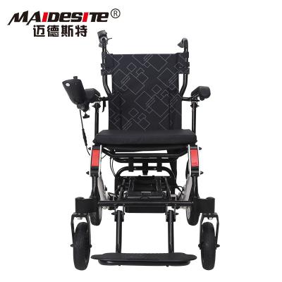 China Automatic Intelligent Lightweight Folding Electric Wheelchair Aluminum Alloy Elderly Disabled Scooter 75 for sale