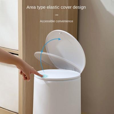 China Pressing Type Household Kitchen Living Room Bedroom Bathroom Toilet Basket Press Light Luxury Type With Covers Large Capacity Trash Can for sale