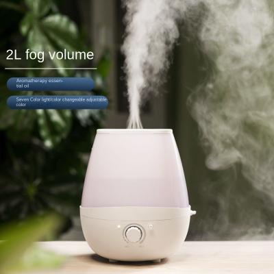 China 2L Household Colorful Color Changing Humidifier Home Office Large Capacity Ultrasonic Humidifier for sale