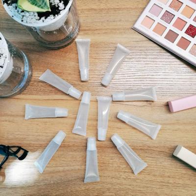 China Factory Made 15ml Practical Cosmetic Clear Customize Logo Plastic Lip Gloss Tube Lip Gloss Tubes Wholesale for sale