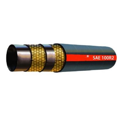 China Petroleum Base Hydraulic Fluids High pressure hydraulic oil hose R2 2SN steel wire braided washing rubber hose for sale