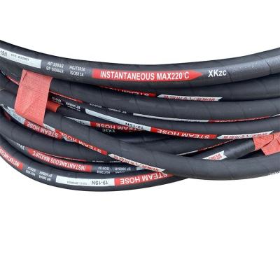 China Resistant to ultra-high temperature and  Pressure Steel Wire Braided Industrial Steam Hose High Pressure Hose saturated steam hydraulic hose assembly for sale