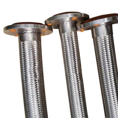 China Corrosion resistance low/high temperature resistance Corrosion-resistant/oil-resistant/heat-resistant flexible stainless steel flange metal hose assembly for sale