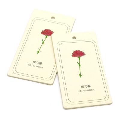 China Eco Friendly Sustainable Garment Hang Tag With Twine And Eyelet Factory Price Tag for sale