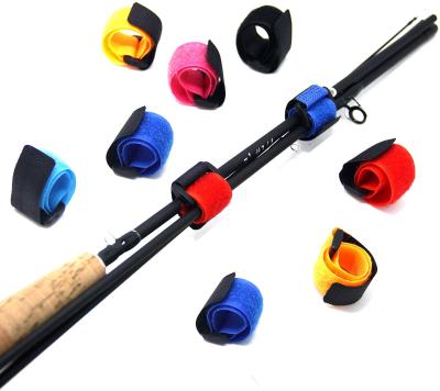 China adjustable & reusable & SAMSFX Fishing Self-Gripping Role Belt Tie Rods Fly Fishing Rods Belt Reinforcement Rods Holder for sale