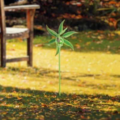 China Art Decor Liffy Garden Decoration 3D Hummingbird Wind Spinner Solar Garden Stake for sale