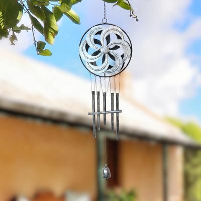 China Decoration Ribbon Color Hanging Wind Chime With Spinner Hanging Garden Decor Home Wind Chime for sale