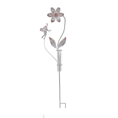 China Art Decor Liffy 2022 Garden Decor Customized Patio Decoration Rain Gauge Stake for sale