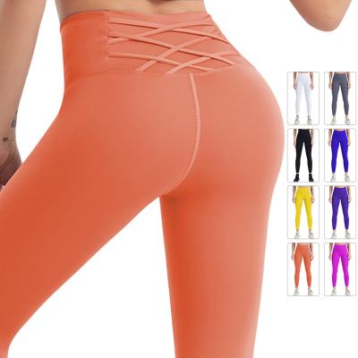 China Wholesale Breathable Private Label Fitness Anti-Static Yoga Pants High Waist Gym Tights Workout Tights Women Gaiters Yoga Pants for sale