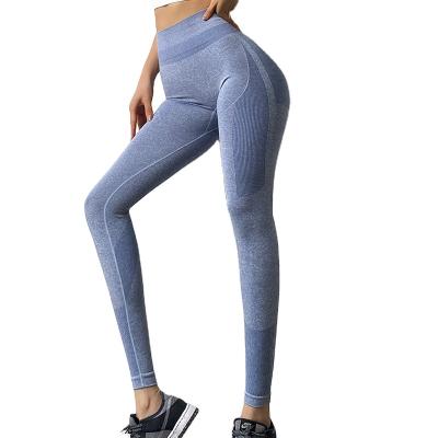 China Custom Breathable Nylon High Waisted Yoga Fitness Women Amazon Butt Lift Seamless Gym Pants Tiktok Gaiters For Women for sale