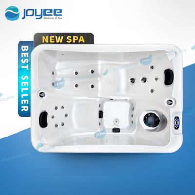 China JOYEE Modern Hot-selling Small Garden Used Balboa Hot Tub 2 People Jet Whirlpool Bathtub Outdoor Spa Tubs With Led Lights for sale