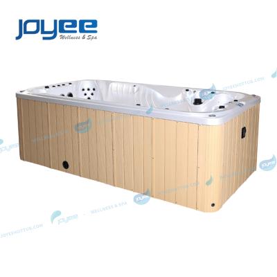 China JOYEE Hydraulic Outdoor Hot Tub Bath Spa Pools Jet Swimming Pool Acrylic Balboa Double Zone Acrylic For 6 Person Whirlpool Bath for sale