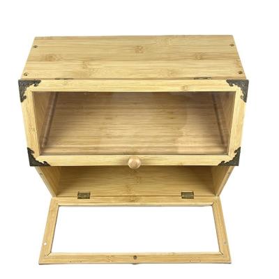 China Kitchen Storage Bread Stored Bamboo Box for sale