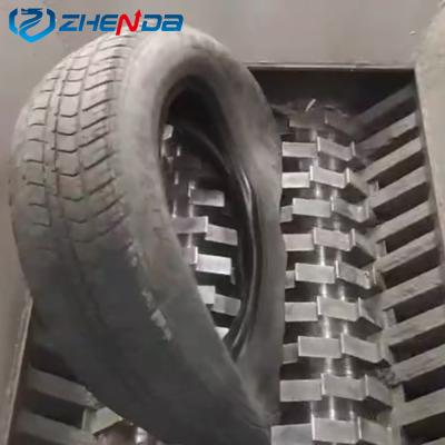 China Crushing metal waste tire shredder production line the price of used car tire shredder for sale for sale