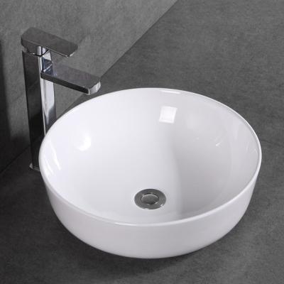 China Easy clean modern samll hotel round bathroom vessel sink countertops art washbasin above counter bathroom sinks for sale